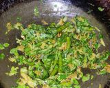 A picture of step 3 of Moringa moong dal / munagaku pesara pappu.