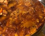 Foto del paso 7 de la receta: Torta invertida de melocotón y flan
