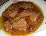 A picture of step 7 of Piyaz gosht.