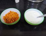 A picture of step 1 of Spicy Boondi Raita.