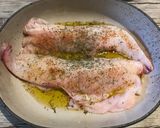 A picture of step 2 of Monkfish Roast Wrapped in Bacon with Red and White Wine Bordelaise Sauces.
