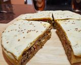 Foto del paso 15 de la receta: Tarta de carne casera con morrón, cebolla y hojas de remolacha