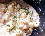 Une image de l'étape 3 de Pommes de terre façon carbonara en cocotte 🙂.