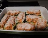 Foto del paso 6 de la receta: Calabacín relleno de pavo y salsa de piquillos