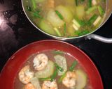 Hình bước làm 1 của món Canh bầu nấu tôm