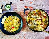 A picture of step 5 of Paneer Tikka Dum Biryani.