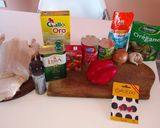 Foto del paso 1 de la receta: Pollo con arroz amarillo
