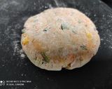 A picture of step 4 of Coin paratha.