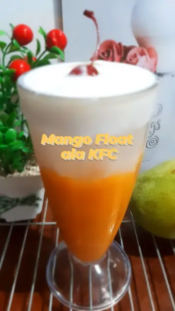 Langkah-langkah untuk membuat Cara membuat Mango Float KW ala KFC