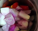A picture of step 1 of Paneer and nutri veg.