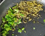 A picture of step 1 of Palak paneer.