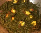 A picture of step 8 of Palak Paneer.