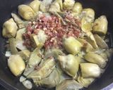 Foto del paso 2 de la receta Alcachofas con taquitos de jamón🌹