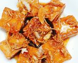 Hình bước làm 2 của món Tàu hủ chiên giấm đường (món chay)