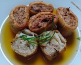Foto langkah ke 7 dari resep Gohyong isi ayam daging sapi.