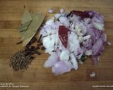 A picture of step 2 of Ande ki sabzi.