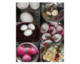 A picture of step 2 of Beetroot pickled deviled eggs.