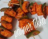 A picture of step 4 of Paneer tikka.
