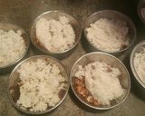 Foto langkah ke 4 dari resep Nasi Tim Ayam Jamur.