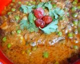 A picture of step 4 of Mushroom Matar malai sabji.