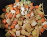 A picture of step 2 of Minestrone with Borlotti Beans and Purple Turnips.