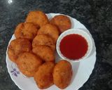 A picture of step 3 of Bread aloo tikki.