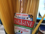 Linguinne Pasta, Progresso Vegetable Classic Soup and Leftover Dandelion Greens