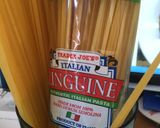 A picture of step 1 of Linguinne Pasta, Progresso Vegetable Classic Soup and Leftover Dandelion Greens.