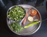 A picture of step 1 of Palak Soup.