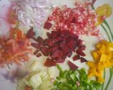 A picture of step 3 of Jowar (sorghum) chaat salad.