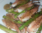 Foto del paso 8 de la receta: Pincho de pulpo con trigueros, vinagreta de balsámico de manzana