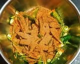 A picture of step 5 of Green chilli pickle.