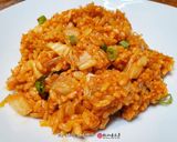 A picture of step 2 of Kimchi Fried Rice (Korean Style).