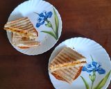 A picture of step 7 of Sandwich with Cheese Spread and Besan Chilla.