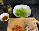 A picture of step 1 of Sour and spicy Vietnamese-style pork sausage salad.