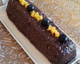 Foto del paso 15 de la receta Plumcake vegano de chocolate relleno de coulis de arándanos y cobertura de ganache chocolate