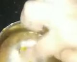 A picture of step 1 of Murmura chikki.
