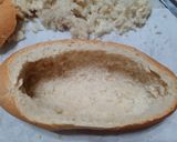 Foto del paso 1 de la receta: Volcán de pan con queso y algo más
