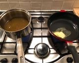 A picture of step 1 of Chicken, mushroom & leek risotto.
