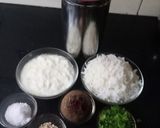 A picture of step 1 of Beetroot curd rice.