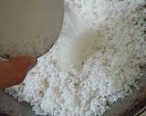 A picture of step 1 of Coconut burfi.