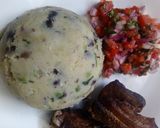 A picture of step 6 of Mukimo ya njahe😁.