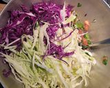 A picture of step 2 of Shrimp Tacos with Cabbage Slaw.