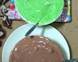 Foto langkah ke 3 dari resep Bolu kukus pandan coklat.
