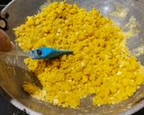 A picture of step 2 of Mohanthal Halwa.