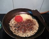 A picture of step 2 of Schezwan sauce.
