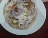 A picture of step 1 of Porotta egg roll.