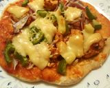 A picture of step 24 of Chicken Fajita pizza😀🍕.