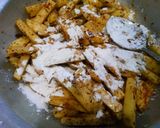 A picture of step 3 of Masala French fries.