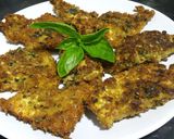 A picture of step 7 of Breaded chicken with fresh basil.